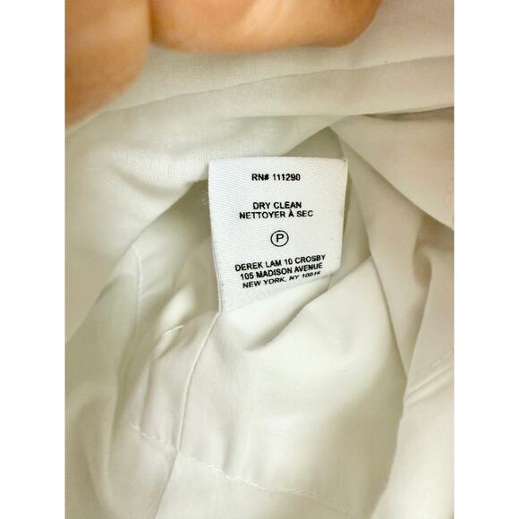 Derek Lam 10 Crosby Talia Twisted Keyhole Mini Dress Optic White Womenns Size 00 - Picture 7 of 8